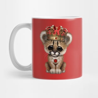 Cute Royal Cougar Wearing Crown Mug